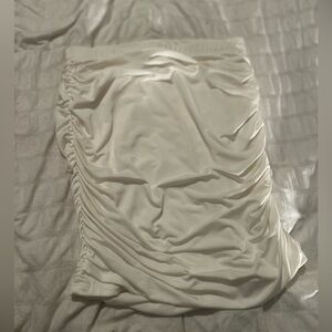 White Ribbed Skirt